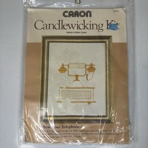 NOS 1983 Caron Candlewicking Kit #6471 Yellow Rose Telephone New Vintage